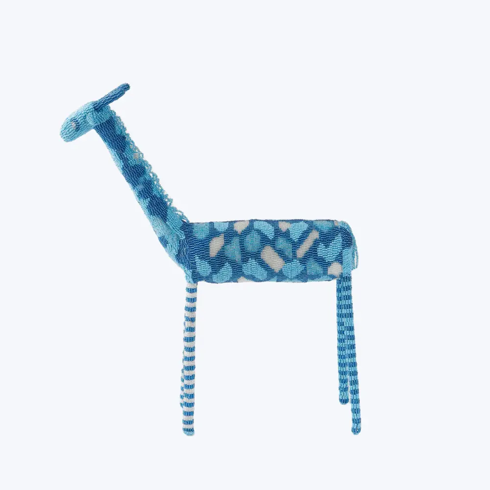 Azure Beaded Giraffe