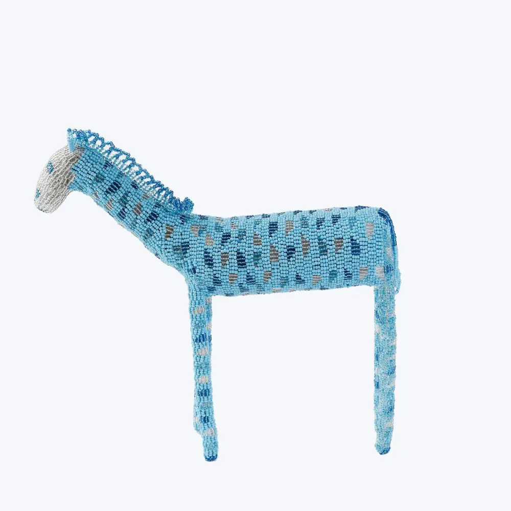 Azure Beaded Horse