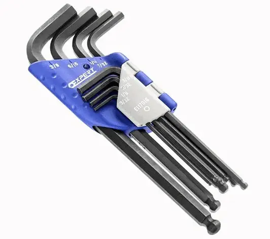 Britool Hex Key Set 8 Piece Lengthy Ball End Imperial (1/16-3/8in) - 8 Piece Set