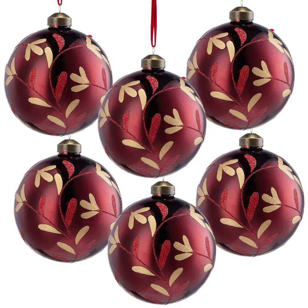 Christmas Ball Glass Decorative Hanging Ball Christmas Tree Ornaments, Holiday Party Decorations