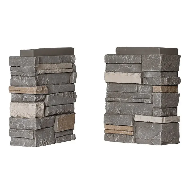 DuraKwik Stone 310SNC Siding Corner, 13 L, 10 W, 4 Robust, Interlocking Edge, Stacked Stone Profile