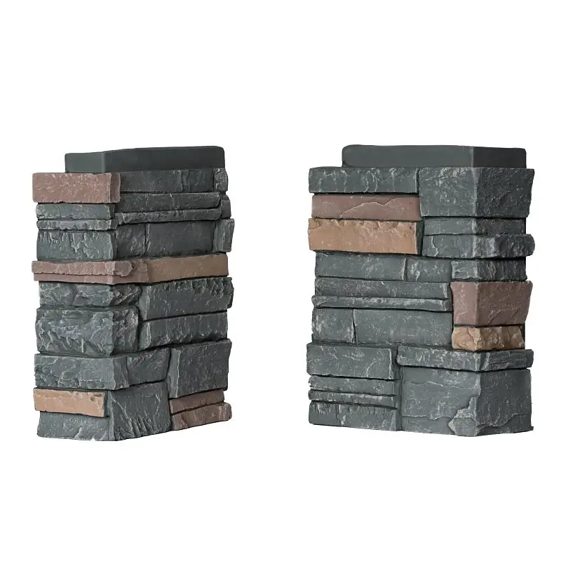 DuraKwik Stone 310YHC Siding Corner, 13 L, 10 W, 4 Heavy-duty, Interlocking Edge, Stacked Stone Profile
