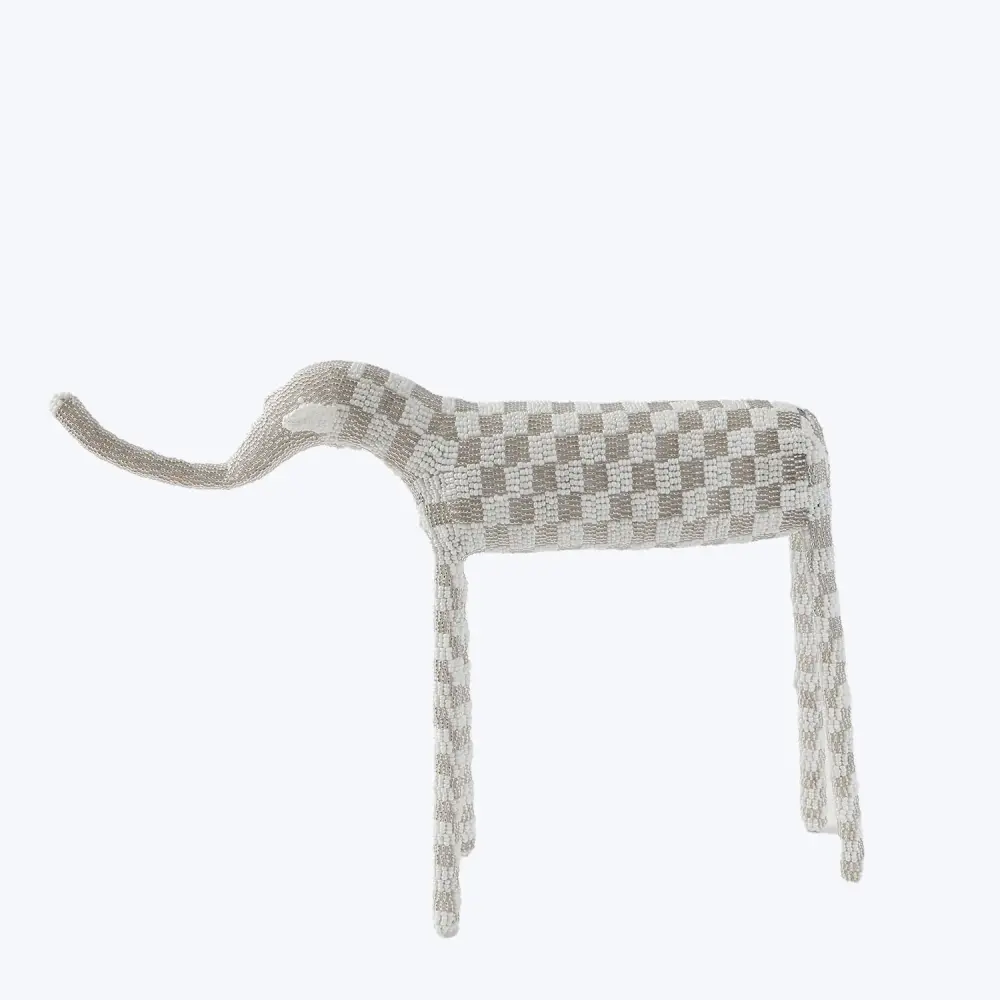 Ivory & Silver Beaded Elephant