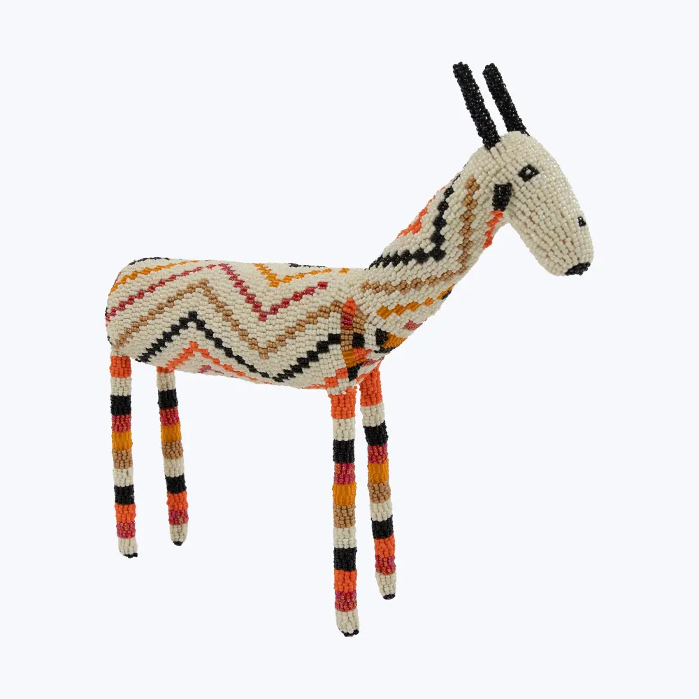 Modest Orange Chevron Beaded Antelope