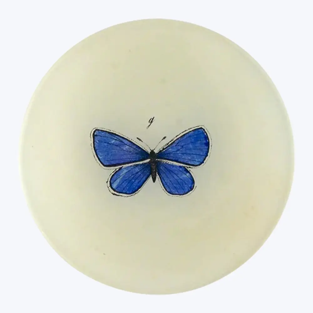 Petit Azure Butterfly Round Plate
