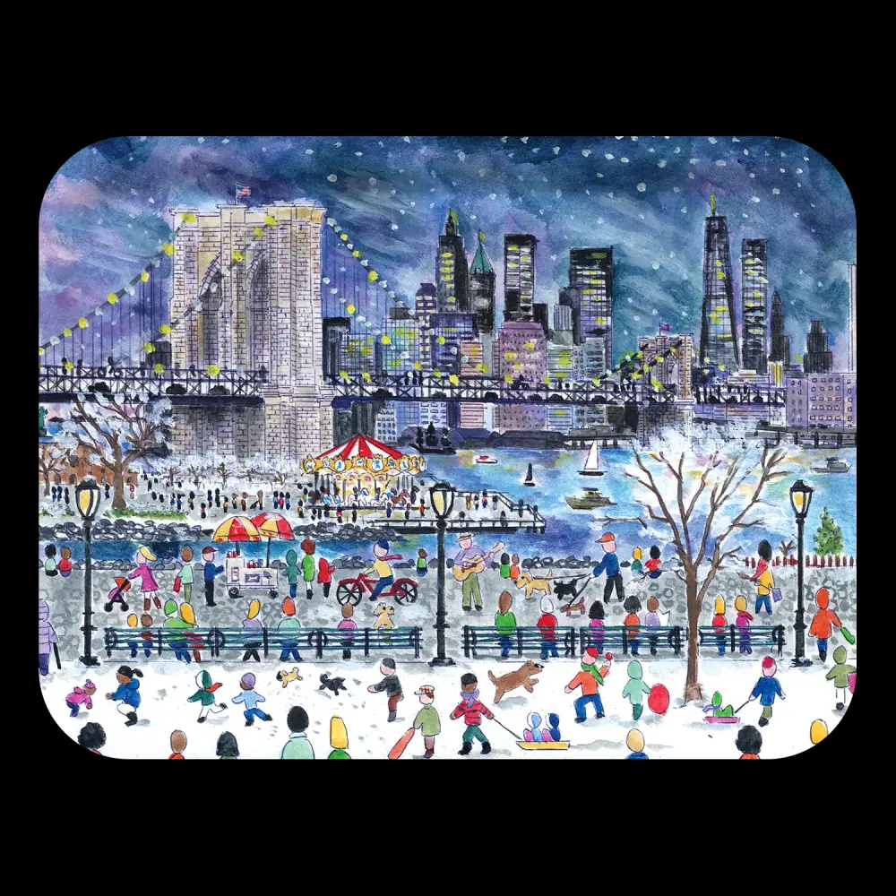 Winter Holidays Latest York City NYC Skyline Decorative Tray