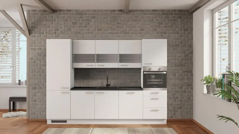 nobilia kitchen Dinslaken 300 cm snow clearance concrete slate gray prices