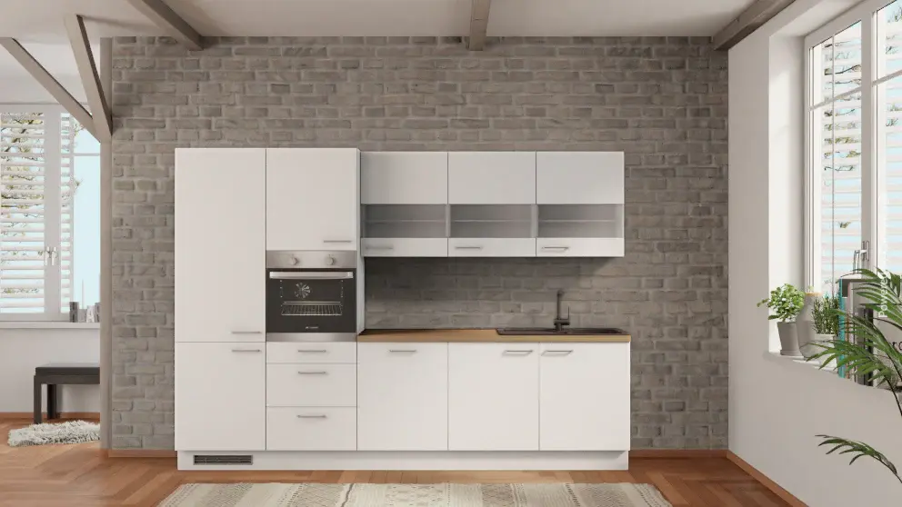 nobilia kitchen Mannheim 300 cm online order oak Provence kitchen block