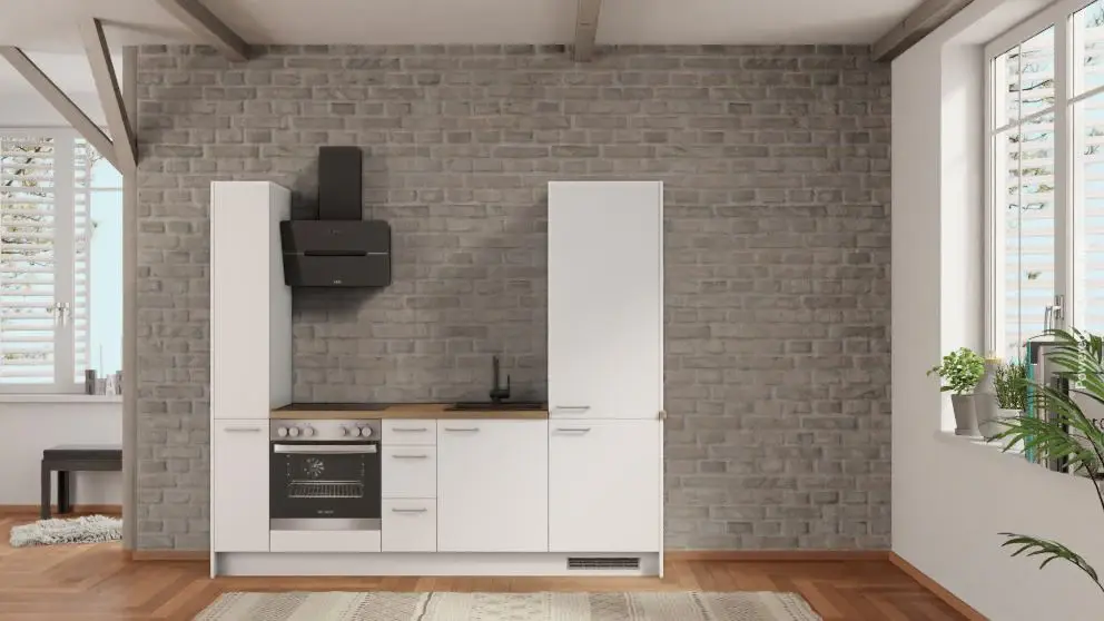 nobilia kitchen unit Zwickau 240 cm alabaster modern oak Sierra prices