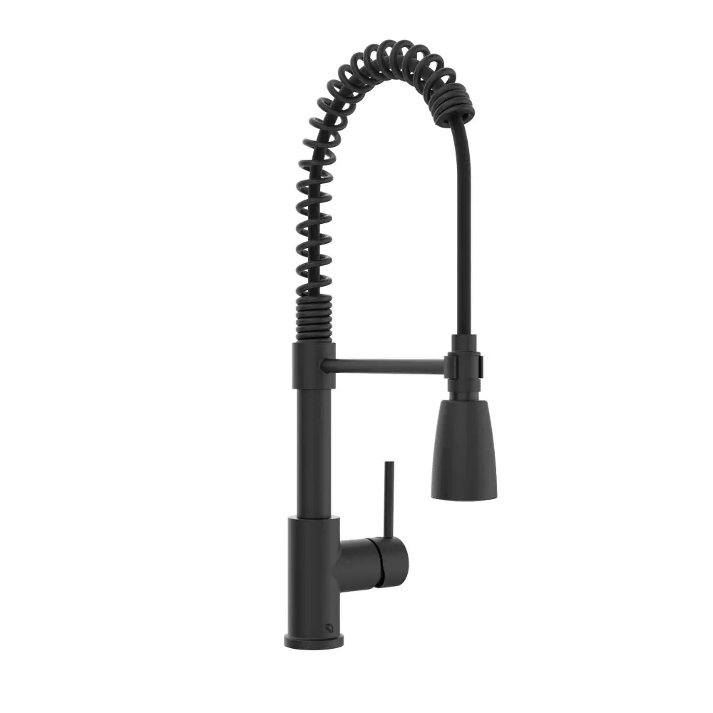 Professio Kitchen Sink Faucet Swivel Pull-Down Spout, Matte Onyx