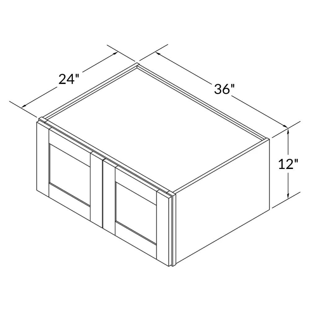 Wall Kitchen Cabinet W361224 Danbury Cobalt LessCare 36 . width 12 . height 24 . depth