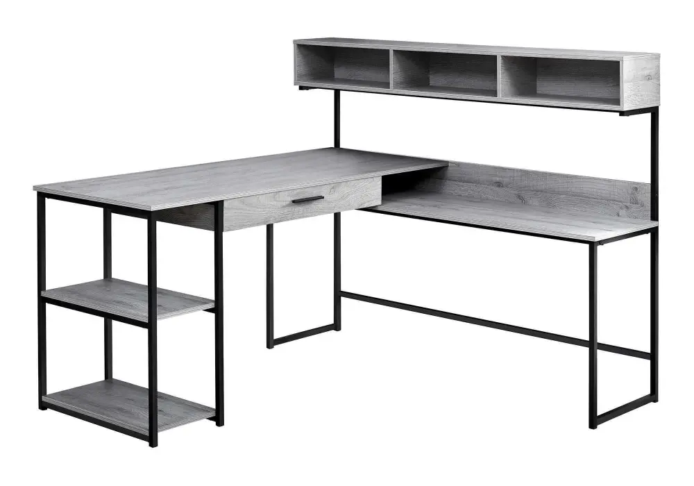 Computer Desk, Home Office, Corner, Storage Drawers, L Shape, Laptop, Contemporary & Current | Adjustable Height |