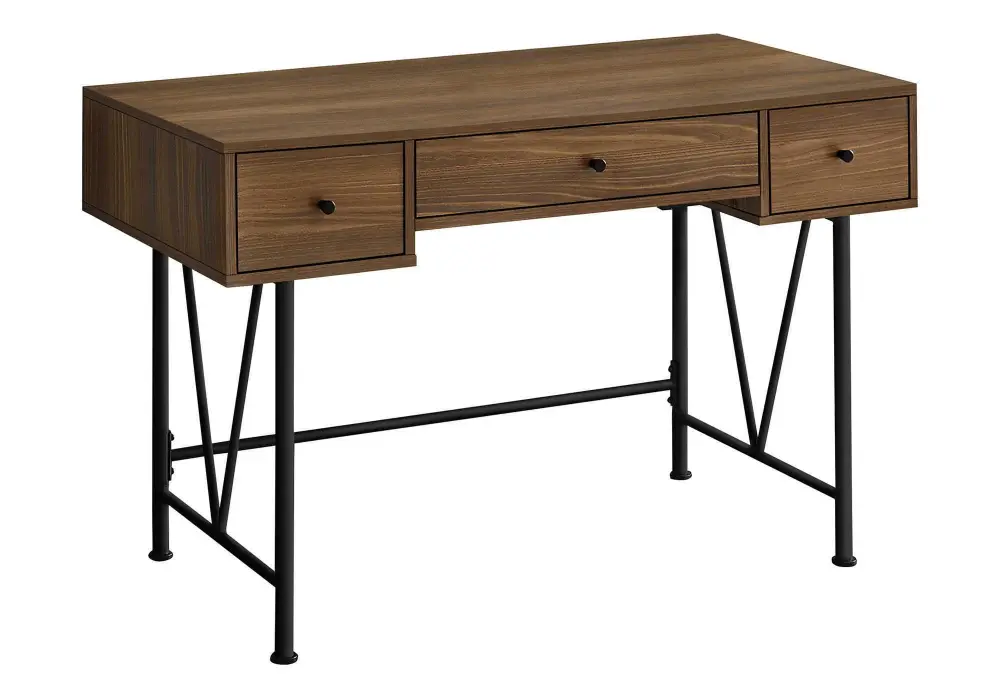 Height Adjustable Computer Desk Home Office, Voguish Design, Storage Drawers, Transitional