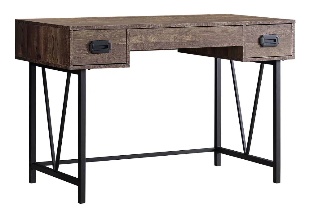 Solid Wood Computer Desk Home Office, Laptop, Storage Drawers, Transitional