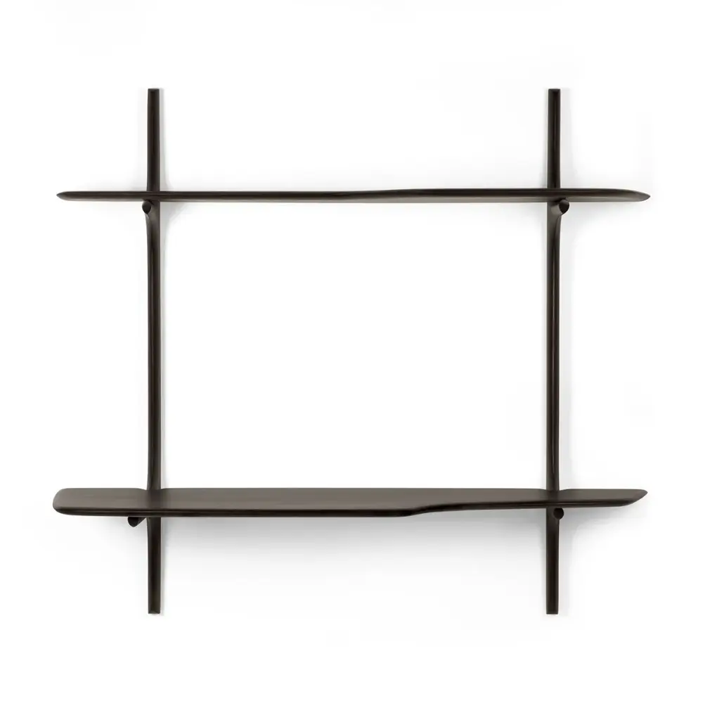 Pi Wall Mounted Desk - Dark Chocolate Varnished Mahogany