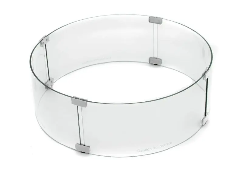 AZ Patio Heaters Glass Wind Screen, 22" Round, AWS-RND22