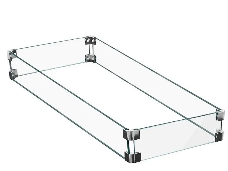 AZ Patio Heaters Glass Wind Screen, 28.75" x 14", AWS-RT30