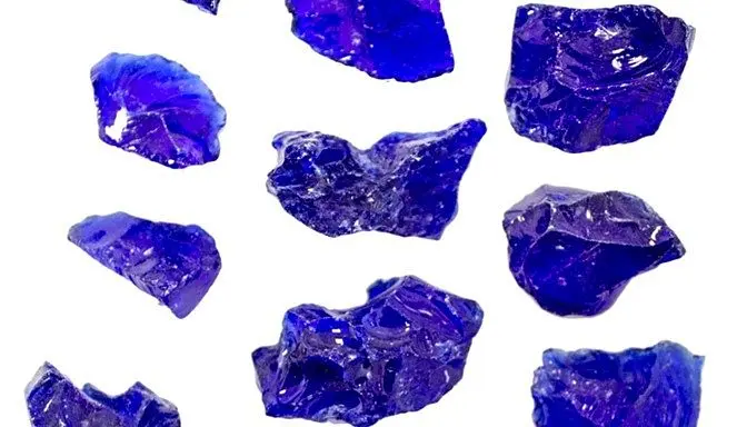 AZ Slim Patio Heaters 10lbs Recycled Fire Pit Glass, Cobalt Sky Blue, RGLASS-CB AZ Patio Heaters