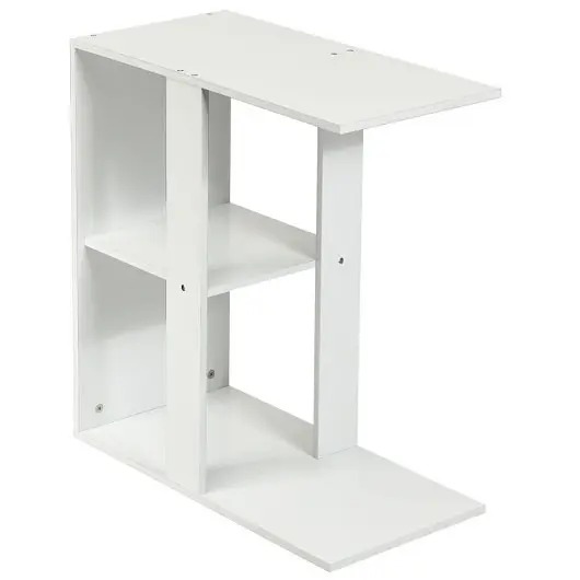 Costway 3-Tier Narrow Side Table Storage Shelf, HW63994WH