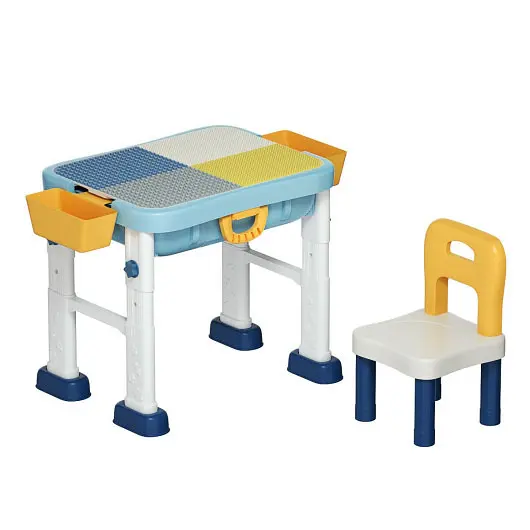 Costway 6--1 Kids Activity Table Set Chair, HW70217