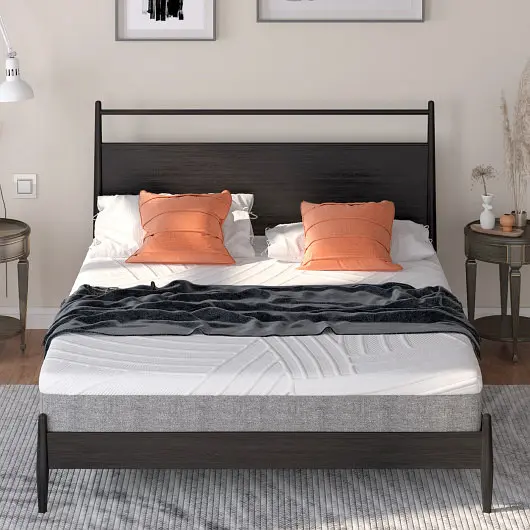 Costway 75L x 54W x 8H Memory Foam Mattress Jacquard Fabric Cover-Queen Size, HU10124-Q