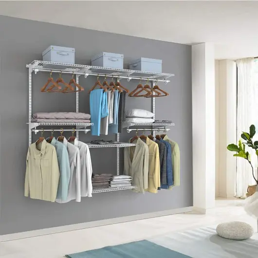 Costway Adjustable Wall Mounted Closet Rack System Shelf, HW63355