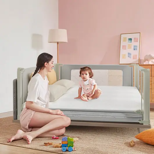 Costway Bed Rail Guard Toddlers Kid Adjustable Height and Securety Lock-70 inch, BB5646