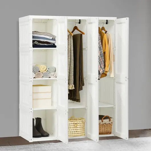 Costway Certified-Safe Foldable Closet Clothes Arranger 12 Cubby Storage, HU10508
