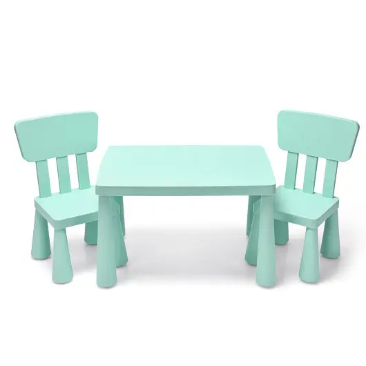Costway 3 Each Toddler Multi Activity Play Dining Study Kids Table and Chair Set, Olive, HW66810GN