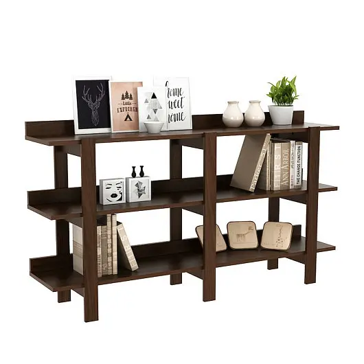 Costway 59 Inch Console Table 3-tier Open Shelf Front Hall Hallway and Foyer, JZ10033