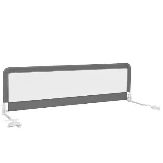 Costway 71 Inch Extra Long Swing Down Bed Guardrail Securety Straps, Charcoal, BS10002GR