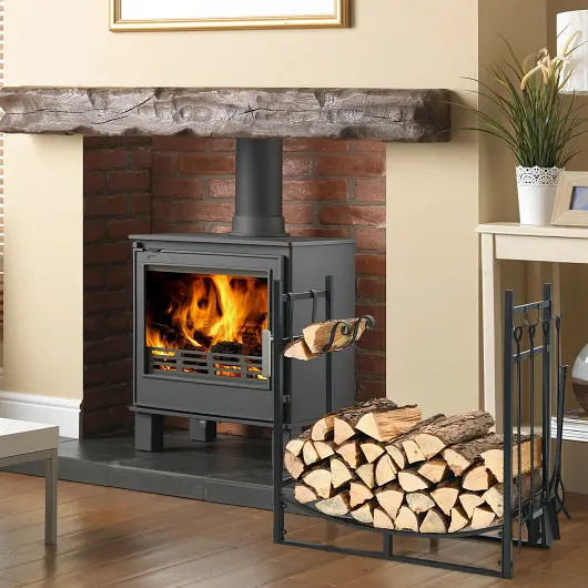 Costway 30 Inch Firewood Rack 4 Tool Set Kindling Holders Indoor and Outdoor, OP70815