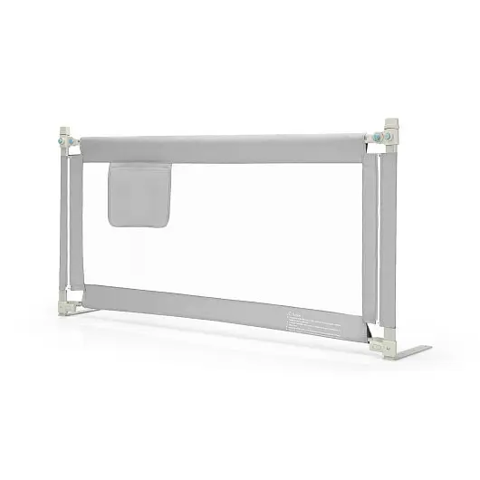 Costway 57 Inch Toddlers Vertical Lifting Baby Bed Rail Guard Lock, Slate Gray, BS10024GR