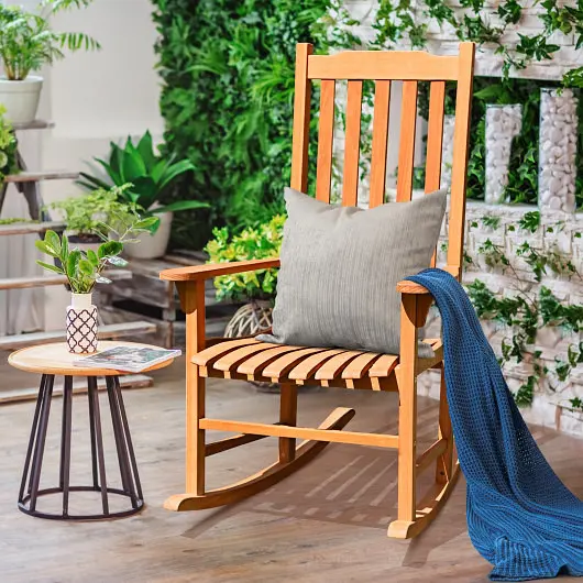 Costway Outdoor Rocking Chair Single Rocker Patio Deck, HW63701