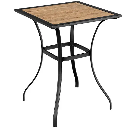 Costway Patio Square Bar Table Garden Backyard, NP10139-12