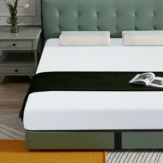 Costway Precision-Engineered 10 Inch Air Foam Pressure Relief Bed Mattress Jacquard Soft Cover-King Size, HU10044-K