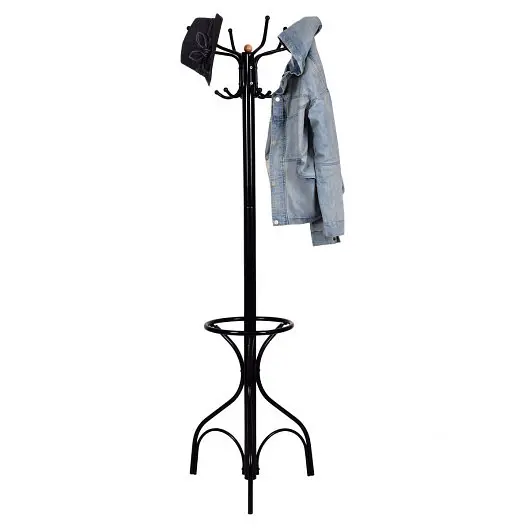 Costway Protective Vintage Metal Coat Hat Tree Stand Clothes Hanger, HW54174