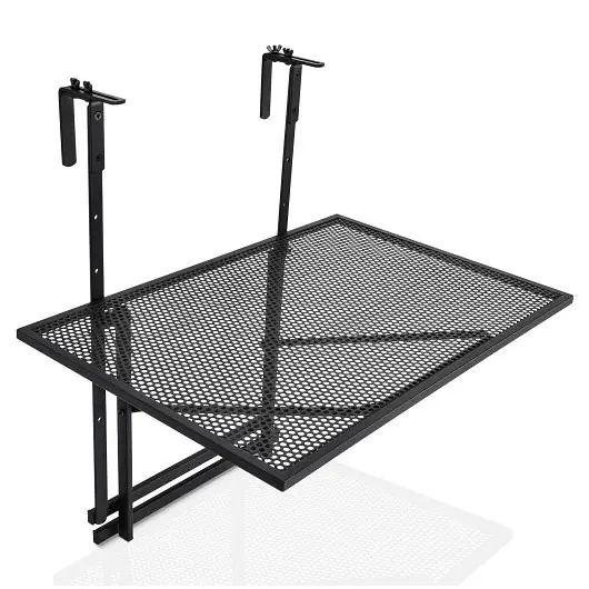Costway Railing Folding Table 5, Level Adjustable Heights, HW67242