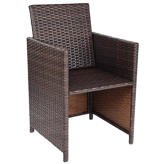 Costway Scratch-Resistant 10 Items Outdoor Patio Dining Set, HW57029-23+HW57029-33