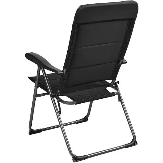 Costway Set 4 Patio Folding Chairs Adjustable Backrest, Black, OP70271BK-4