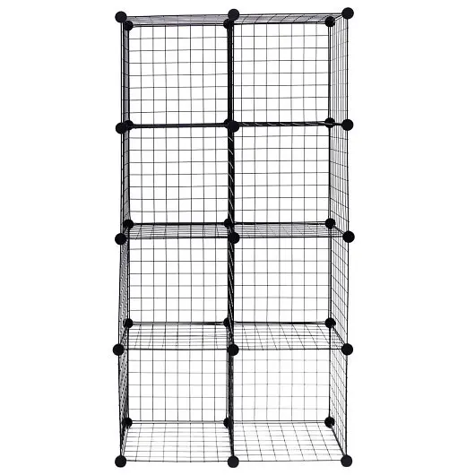 Costway Smooth DIY 8 Cube Grid Wire Cube Shelves, HW56102