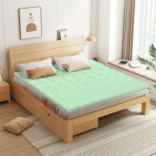 Costway Sustainable 3 Inch Cozy Mattress Topper Cooling Air Foam-King Size, HU10003-K