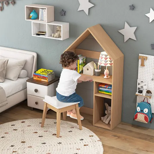 Costway Tough 2--1 Kids Houtilize, Influenced Table and Chair Set, Gray, TP10107GR