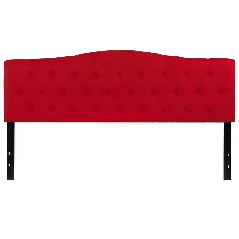Flash Adaptable Furniture Cambridge Tufted Upholstered King Size Headboard Cherry Red Fabric, HG-HB1708-K-R-GG Flash Furni...