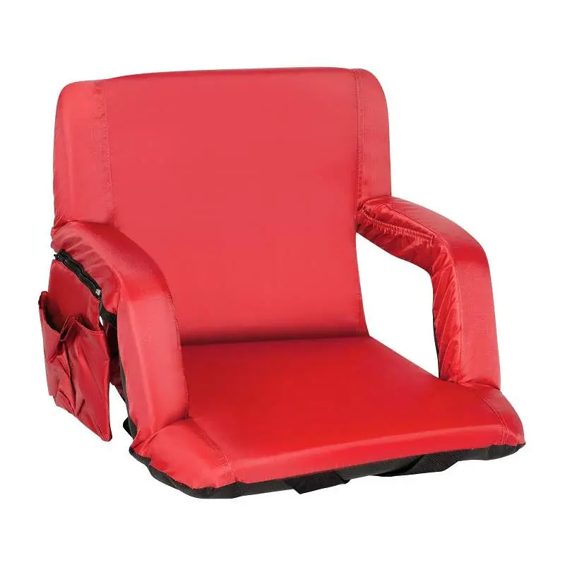 Flash Authentic Furniture Malta Crimson Travel-friendly Featherweight Reclining Stadium Chair Armrests, Padded Back & ...