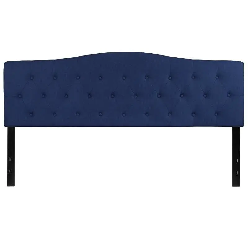 Flash Classic Furniture Cambridge Tufted Upholstered King Size Headboard Navy Fabric, HG-HB1708-K-N-GG Flash Furniture