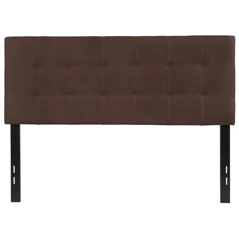 Flash Furniture Bedford Tufted Upholstered Full Size Headboard Dark Brown Fabric, HG-HB1704-F-DBR-GG