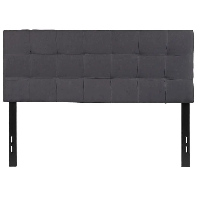 Flash Furniture Bedford Tufted Upholstered Full Size Headboard Dark Gray Fabric, HG-HB1704-F-DG-GG