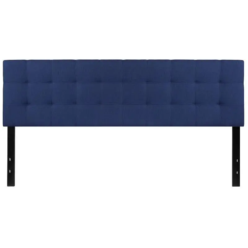Flash Furniture Bedford Tufted Upholstered King Size Headboard Navy Fabric, HG-HB1704-K-N-GG
