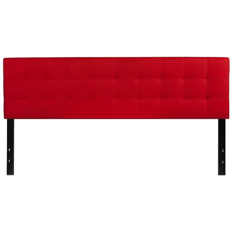 Flash Furniture Bedford Tufted Upholstered King Size Headboard Ruby Fabric, HG-HB1704-K-R-GG